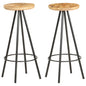 Kitchen stools, 2 units, rough mango wood
