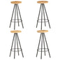 Kitchen stools, 2 units, rough mango wood