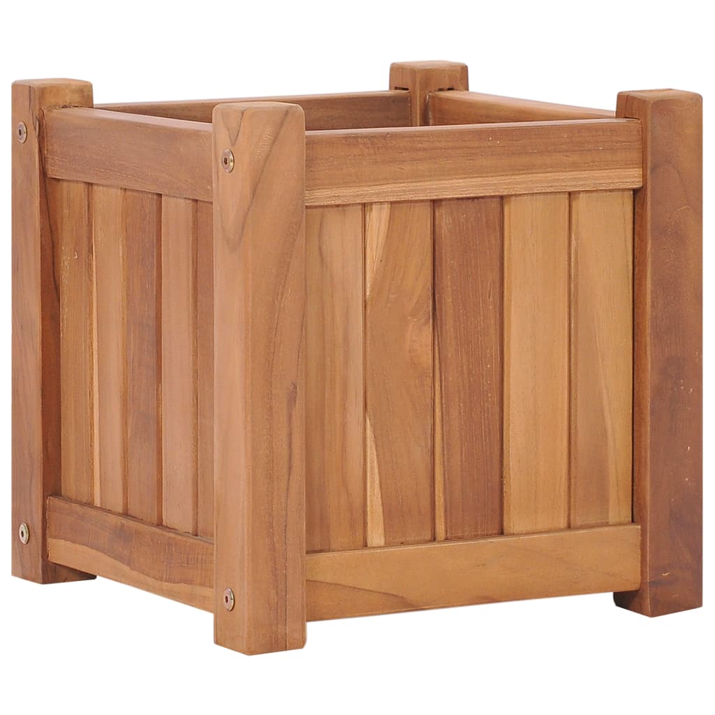 Raised Planter Recycled Teak and Steel 100x40x38 cm