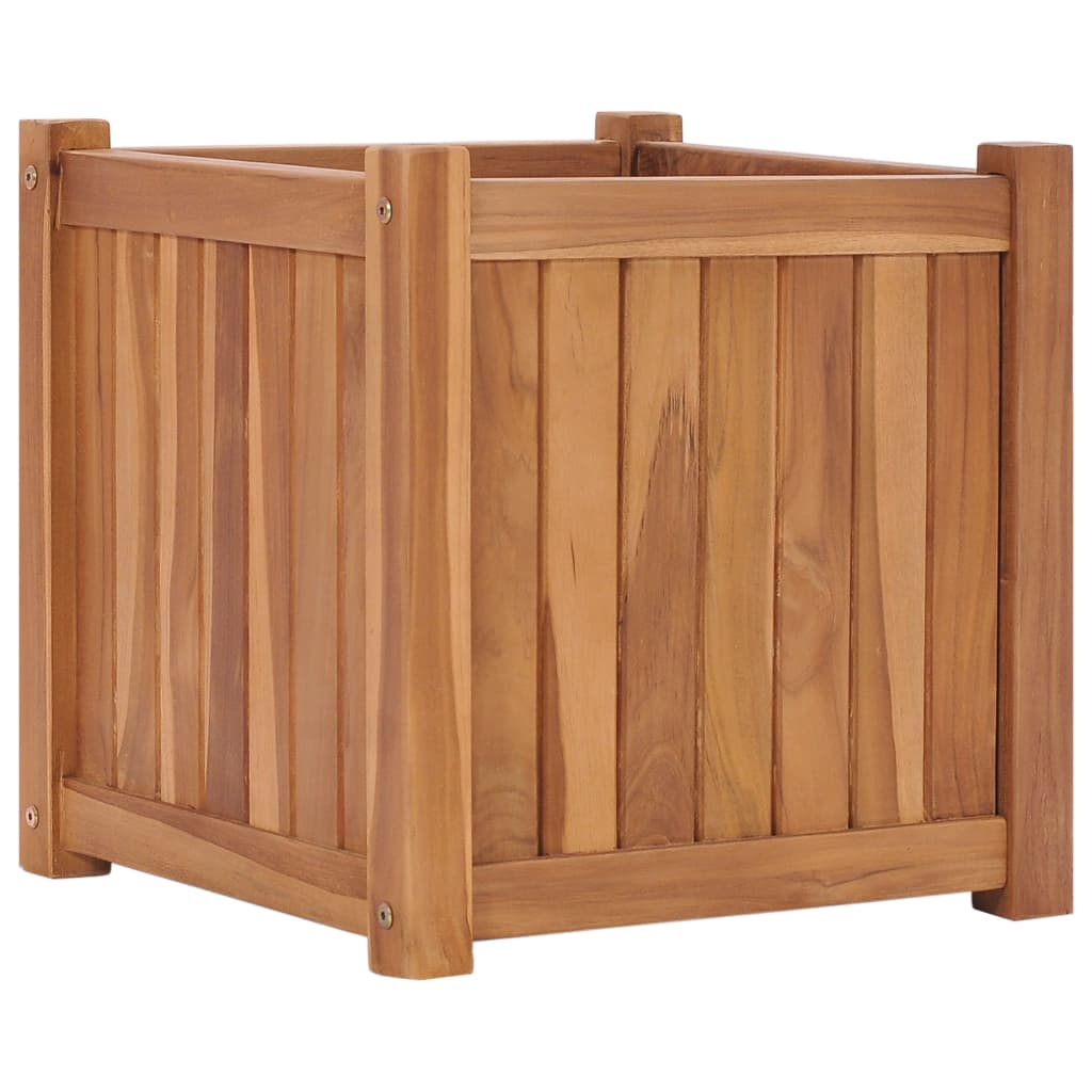 Arriate elevado madera maciza de teca 100x30x25 cm