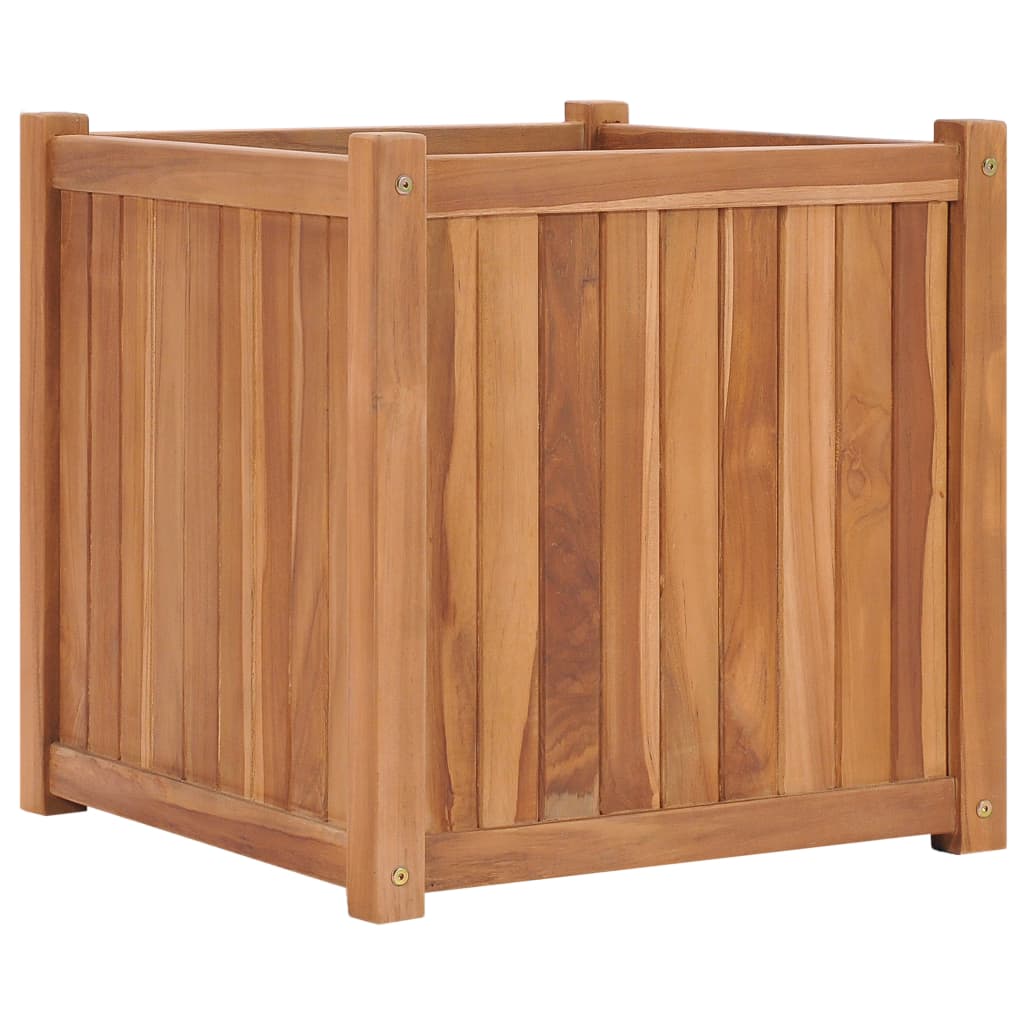 Arriate elevado madera maciza de teca 100x30x25 cm