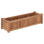 Arriate elevado madera maciza de teca 100x30x25 cm