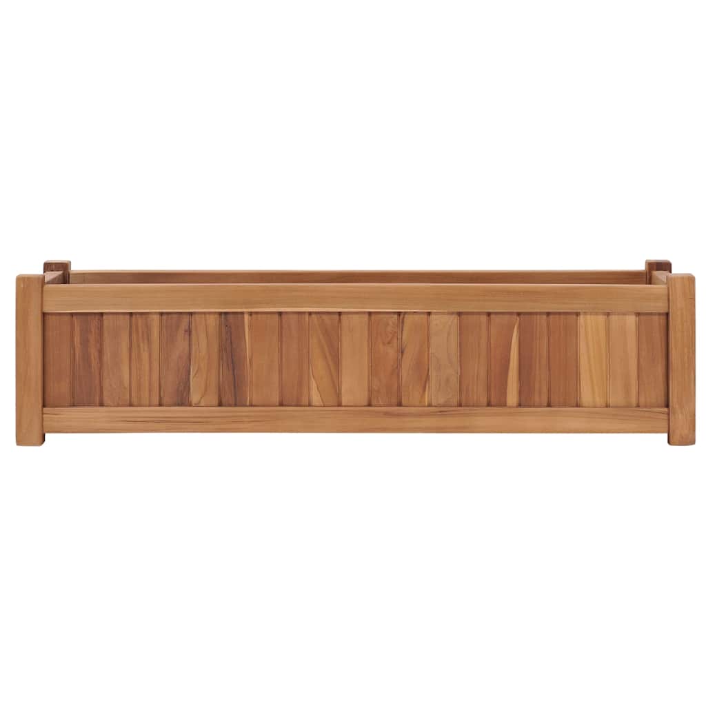 Arriate elevado madera maciza de teca 100x30x25 cm