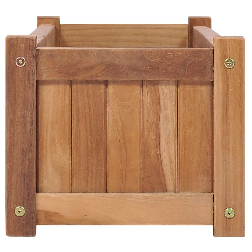 Arriate elevado madera maciza de teca 100x30x25 cm