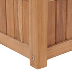 Arriate elevado madera maciza de teca 100x30x25 cm