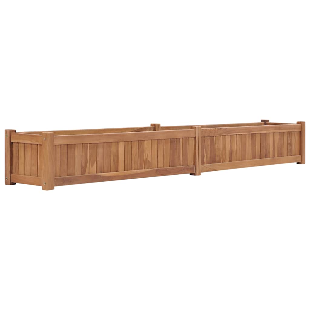 Arriate elevado madera maciza de teca 100x30x25 cm
