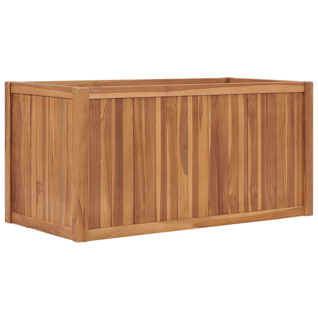Arriate elevado madera maciza de teca 100x30x25 cm