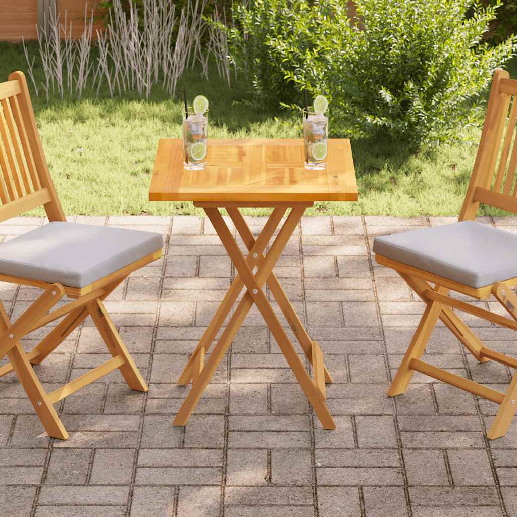 Superficie de mesa cuadrada madera maciza de teca 80x80x2,5 cm