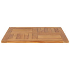 Superficie de mesa cuadrada madera maciza de teca 80x80x2,5 cm