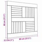 Superficie de mesa cuadrada madera maciza de teca 80x80x2,5 cm