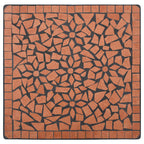 Mesa y sillas de bistró 3 piezas con mosaico cerámica terracota