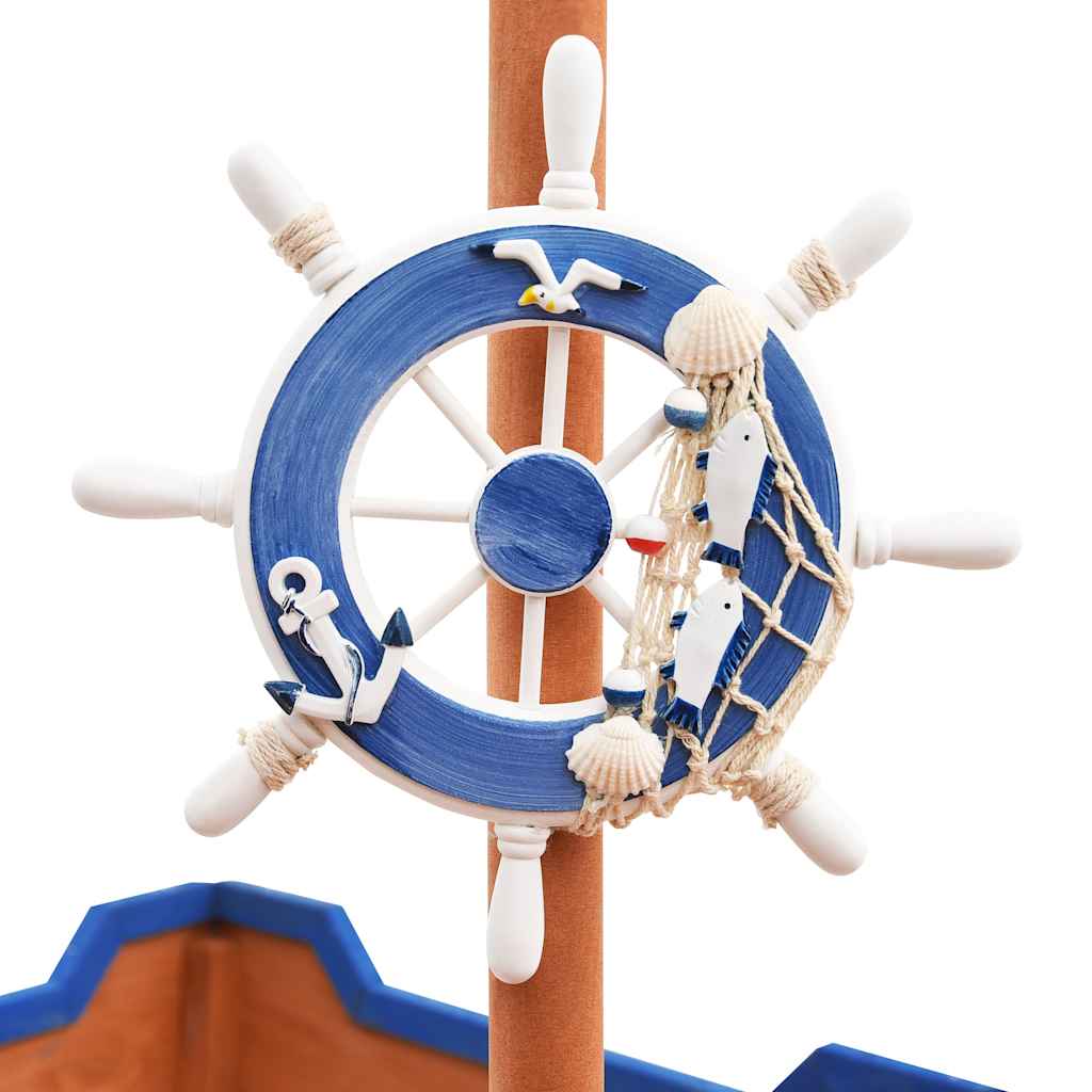 Arenero en forma de barco pirata madera de abeto 190x94,5x101cm