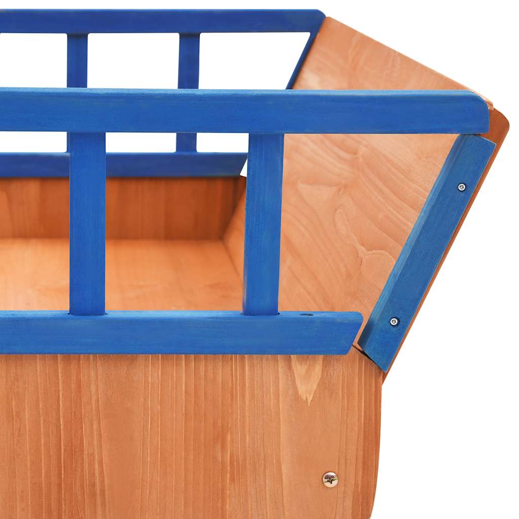 Arenero en forma de barco pirata madera de abeto 190x94,5x101cm