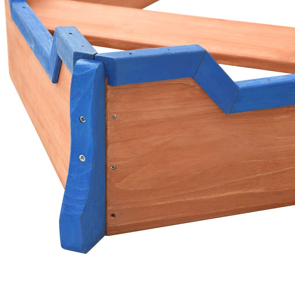 Arenero en forma de barco pirata madera de abeto 190x94,5x101cm