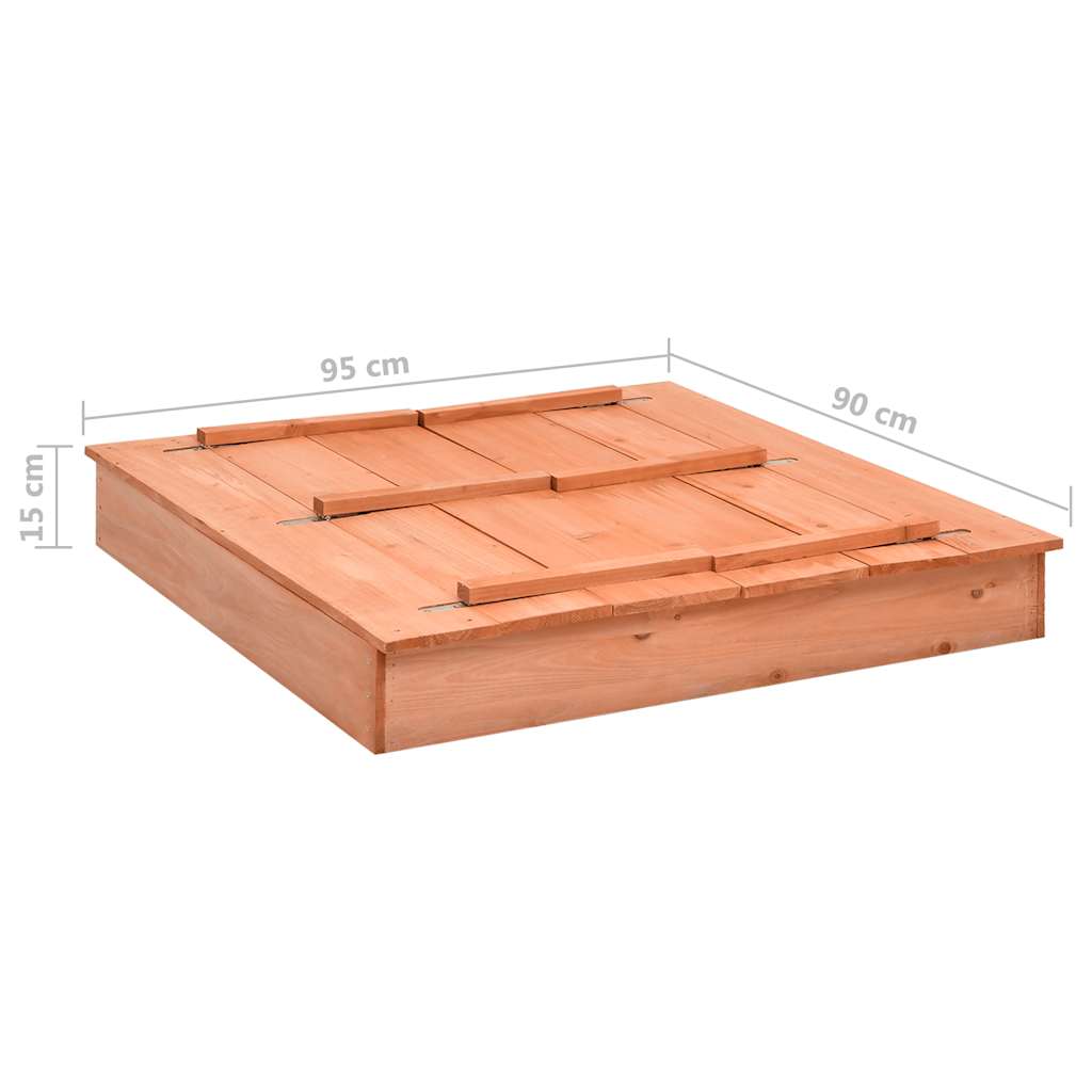 Arenero de madera de abeto 95x90x15 cm