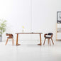 Dark gray fabric and bentwood dining chair