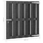 Puerta de jardín de WPC gris 100x100 cm