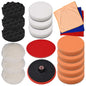 Conjunto de almofadas de polimento 18 peças 150 mm