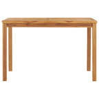 Mesa de comedor para jardín madera maciza de teca 120x70x77 cm