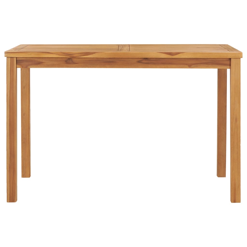 Mesa de comedor para jardín madera maciza de teca 120x70x77 cm