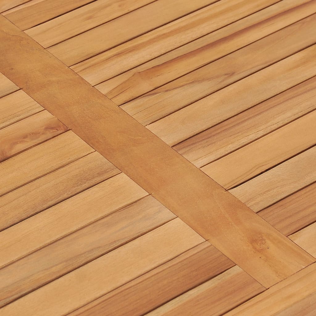 Mesa de comedor para jardín madera maciza de teca 120x70x77 cm