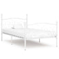 Cama com estrado sem colchão metal branco 90x200 cm