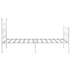 Cama con somier sin colchón metal blanco 90x200 cm