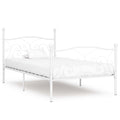 Estructura cama con somier sin colchón metal blanco 100x200 cm