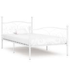 Estructura cama con somier sin colchón metal blanco 100x200 cm