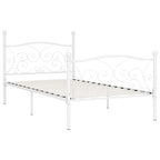 Estructura cama con somier sin colchón metal blanco 100x200 cm