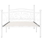 Estructura cama con somier sin colchón metal blanco 100x200 cm
