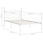 Estructura cama con somier sin colchón metal blanco 100x200 cm