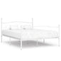 Cama com estrado sem colchão metal branco 90x200 cm