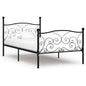 Cama com estrado sem colchão metal branco 90x200 cm
