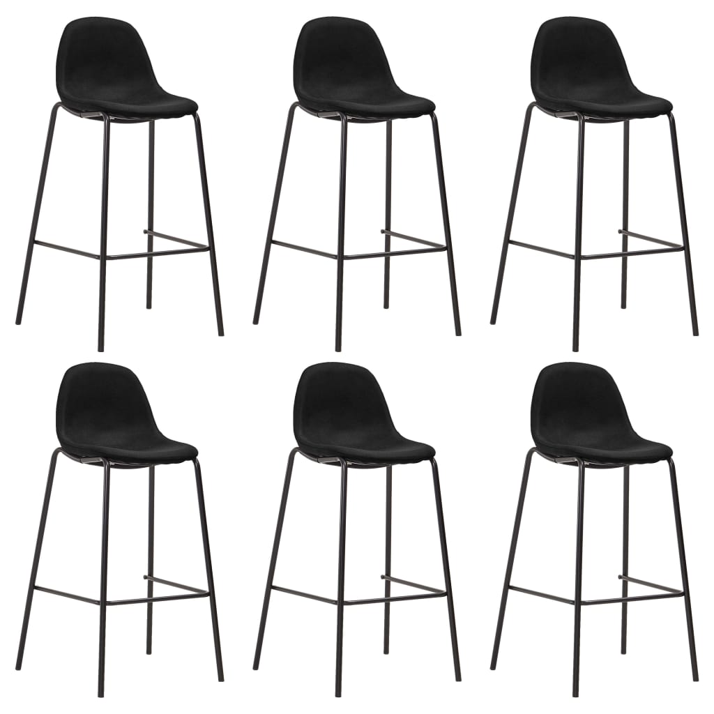 Taburetes de cocina 4 unidades tela gris oscuro