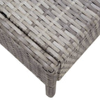 Set de muebles de jardín 6 pzas y cojines ratán sintético gris