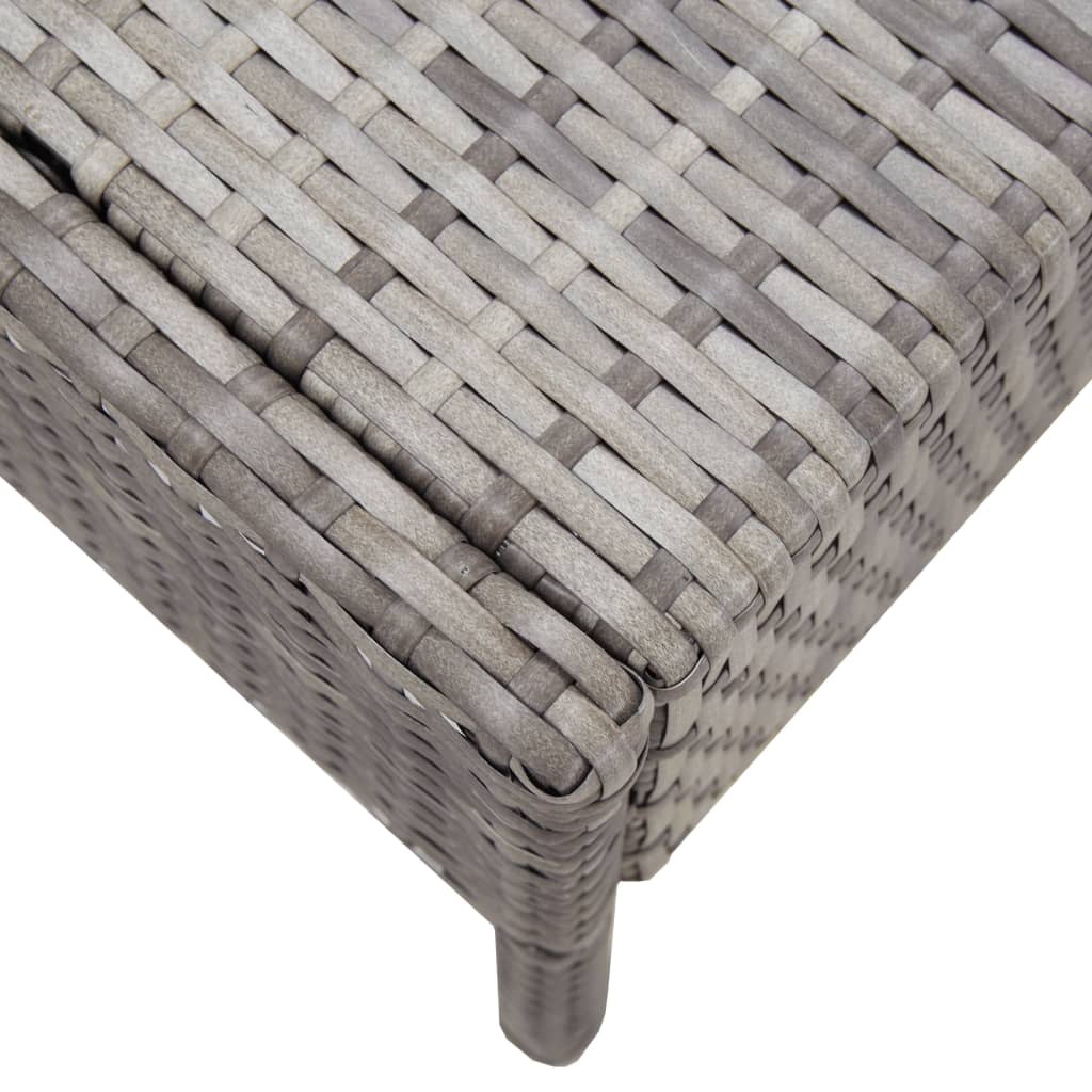 Set de sofás de jardín con cojines 5 pzas ratán sintético gris