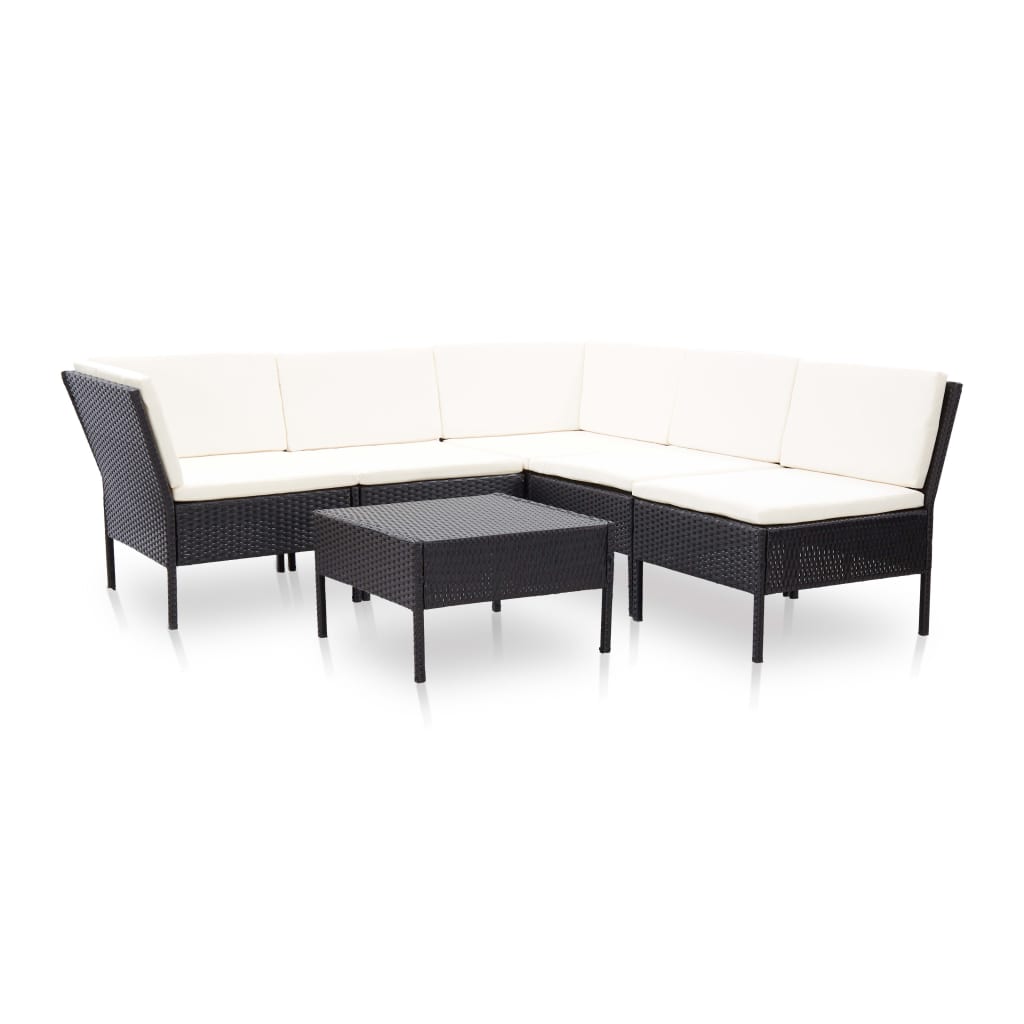 Conjunto de sofás de jardim com almofadas 5 peças vime sintético cinzento