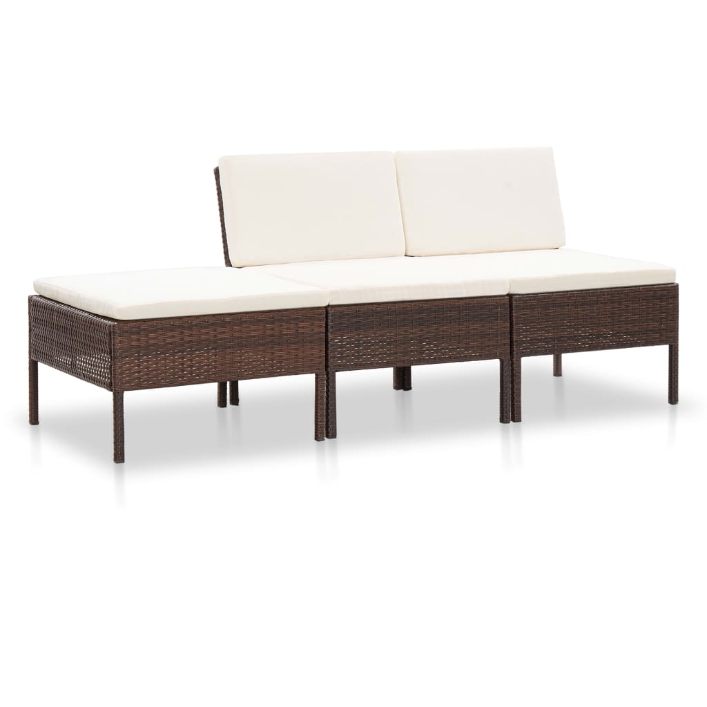 Conjunto de sofás de jardim com almofadas 5 peças vime sintético cinzento