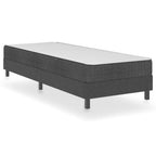 Estructura de cama Box Spring sin colchón tela gris 100x200 cm