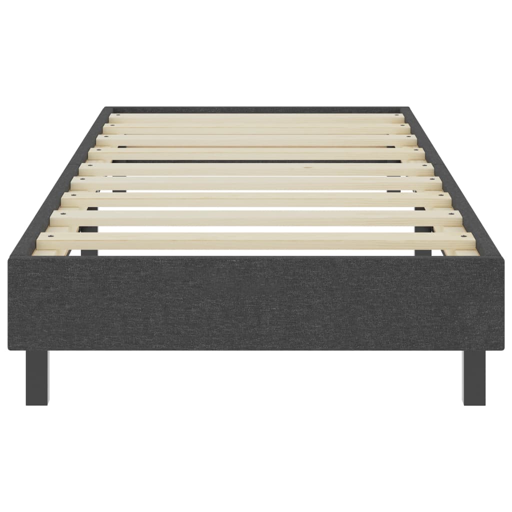 Estructura de cama Box Spring sin colchón tela gris 100x200 cm