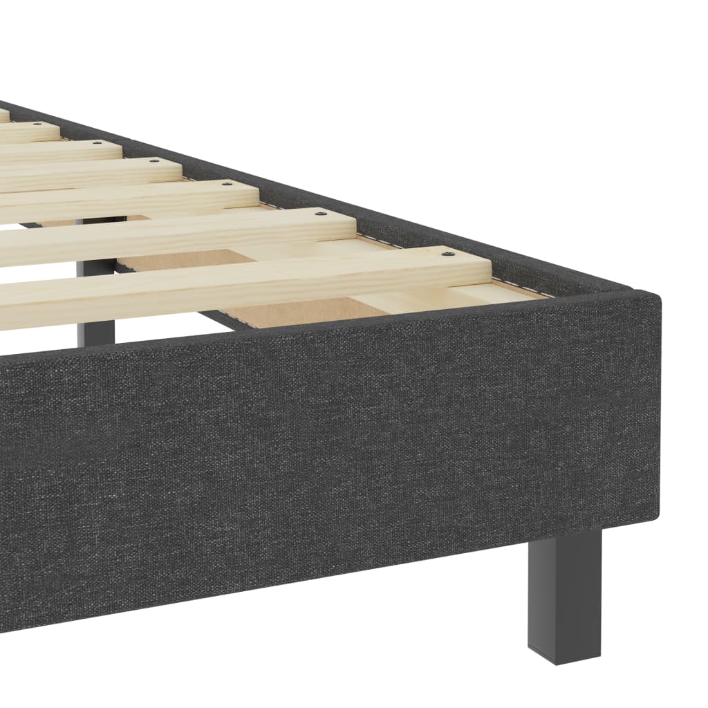 Estructura de cama Box Spring sin colchón tela gris 100x200 cm