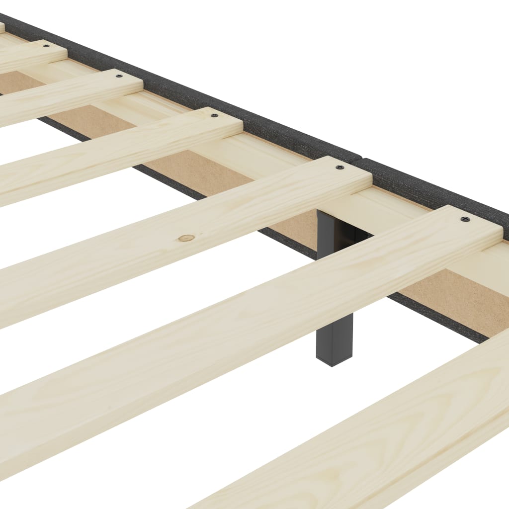 Estructura de cama Box Spring sin colchón tela gris 100x200 cm