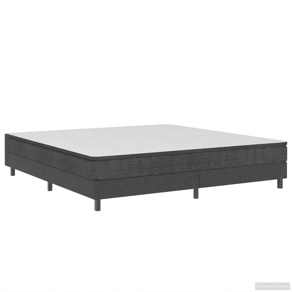 Estructura de cama Box Spring sin colchón tela gris 180x200 cm