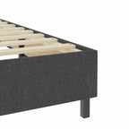 Estructura de cama Box Spring sin colchón tela gris 180x200 cm