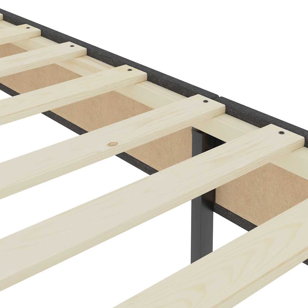 Estructura de cama Box Spring sin colchón tela gris 180x200 cm