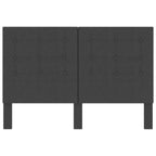 Cabecero copetudo de tela gris oscuro 140x200 cm