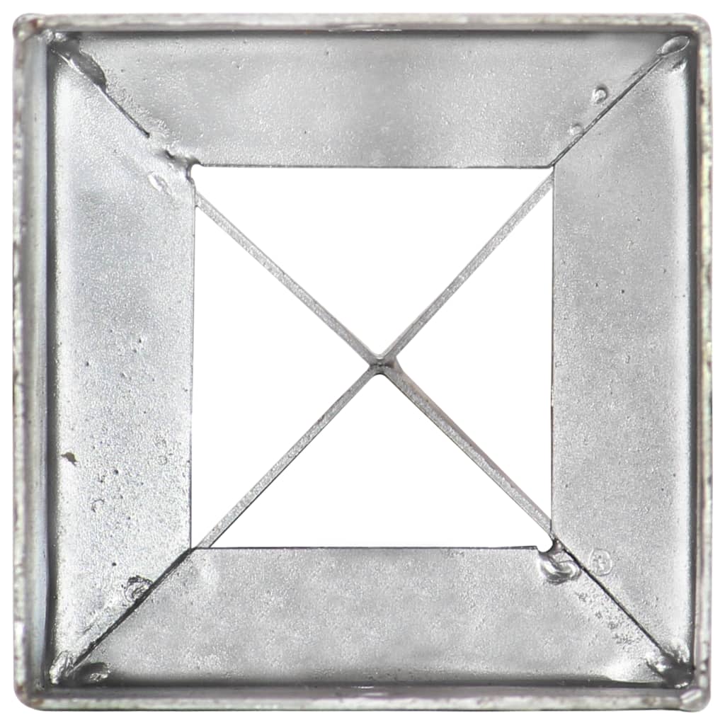 Picas de tierra 12 uds acero galvanizado plateado 10x10x76 cm