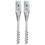 Picas de tierra 12 uds acero galvanizado plateado 10x10x76 cm