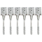 Picas de tierra 12 uds acero galvanizado plateado 10x10x76 cm
